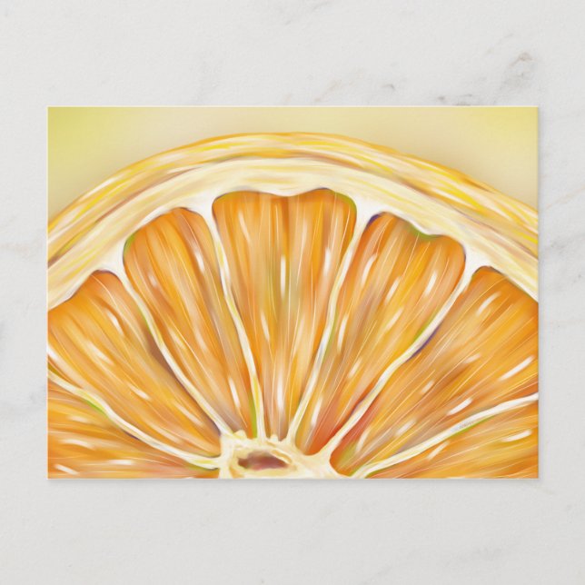 Carte postale en tranche orange pressée (Devant)