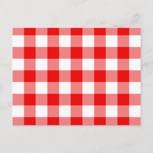 Carte Postale En vichy rouge