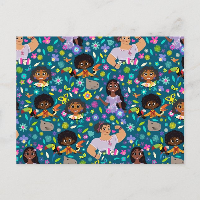 Carte Postale Encanto | Motif de caractère floral (Devant)