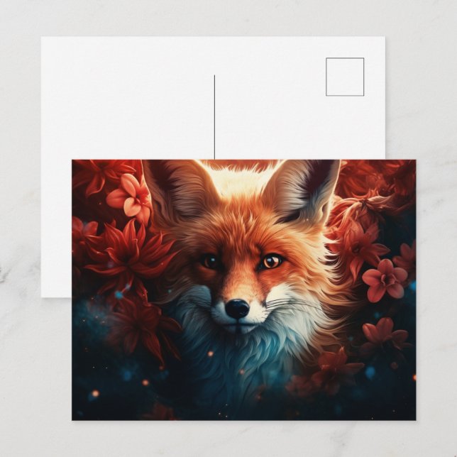 Carte postale Enchanted Whispers of the Fox Postcard (Front/Back)