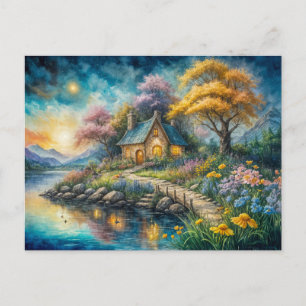 Carte Postale Enchanting cot by Moonlit Stream