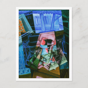 Carte Postale Encore la vie devant une fenêtre ouverte par Juan 