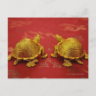 Carte Postale Encore la vie d'une paire de figurines de tortues 
