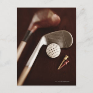 Carte Postale Encore la vie si les clubs de golf vintages, tee -