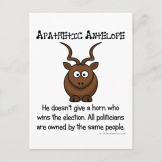Carte Postale Encore un autre électeur apathique