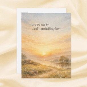 Carte Postale Encouragement Chrétien de l'Amour Inébranlable de