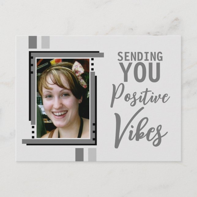 Carte Postale Encouragement de vibrations positives ajouter une  (Devant)