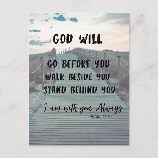 Carte Postale Encouragement et réconfort Verse biblique avec cit (Devant)