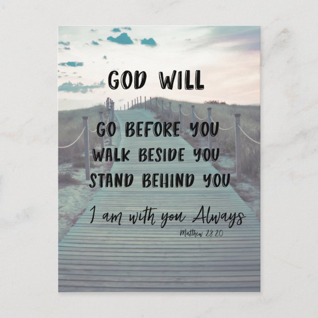 Carte Postale Encouragement et réconfort Verse biblique avec cit (Devant)