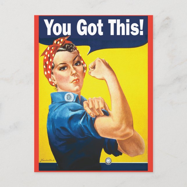Carte Postale Encouragement Rosie avec vous Obtenez ceci (Devant)