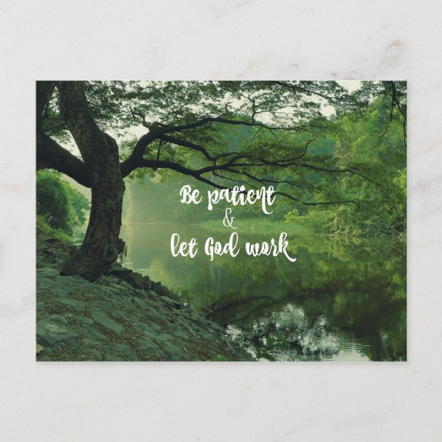 Carte Postale Encouragement : Soyez patient : Laissez Dieu (Devant)