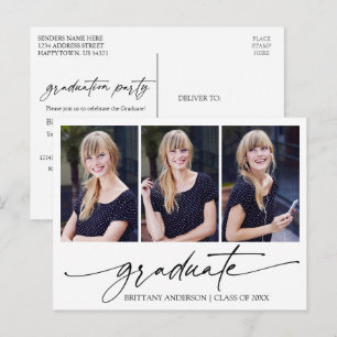 Carte Postale Encre de calligraphie moderne 3 Photo Fête de fin 