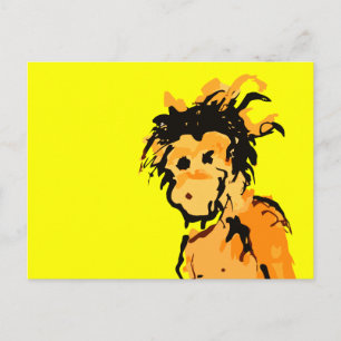 Carte Postale encre singe