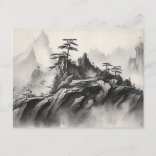 Carte Postale Encre sur papier Paysage