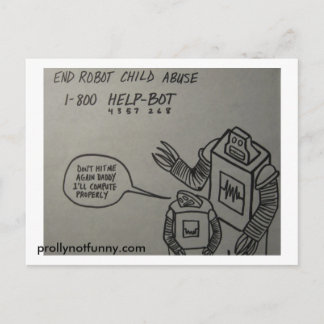 Carte postale End Robot Child Abuse