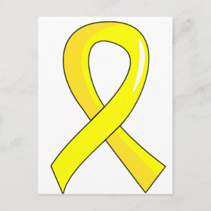Carte Postale Endometriose Ribbon jaune 3