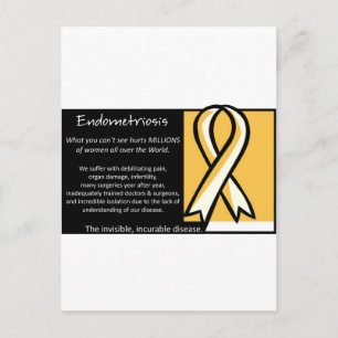 Carte Postale Endometriose - Ruban jaune
