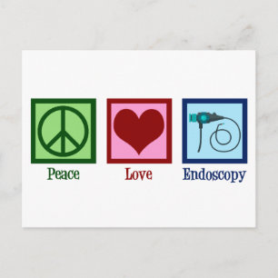 Carte Postale Endoscopie Peace Love