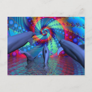 Carte Postale Énergie des dauphins