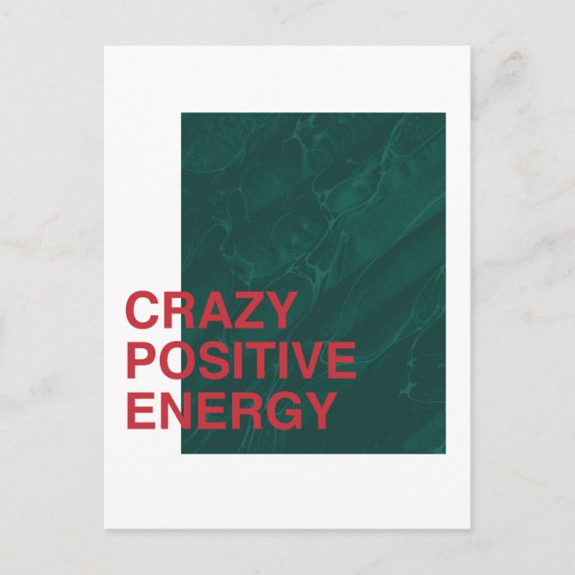 Carte Postale Energie Positive Fou - Conception De Devis Moderne (Devant)