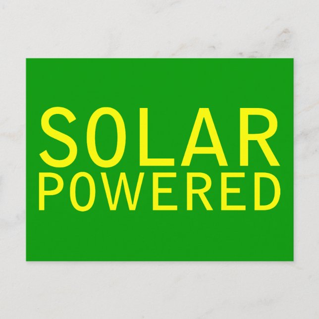 Carte Postale énergie solaire (Devant)