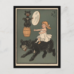 Carte Postale Enfant À L'Ours
