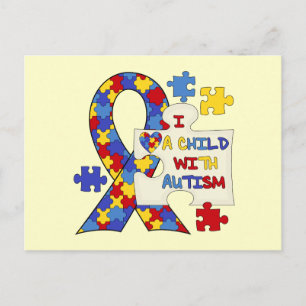 Carte Postale Enfant avec le ruban de sensibilisation sur