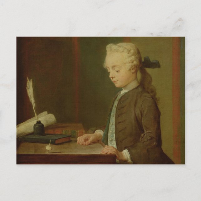 Carte Postale Enfant avec un Téetotum, 1738 (Devant)
