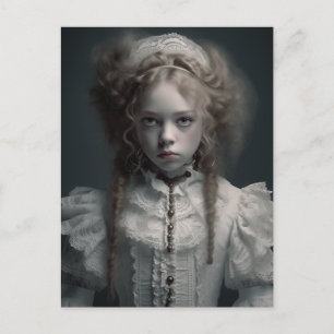 Carte Postale Enfant blond gothique effrayant