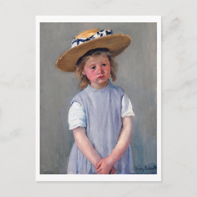 Carte Postale Enfant dans un Casquette de paille, Mary Cassatt (Devant)