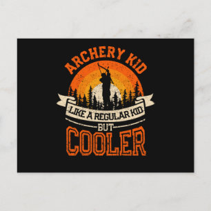 Carte Postale Enfant de tir à l'arc drôle arc et flèche enfants
