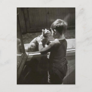 Carte Postale Enfant et son conversation - Willy Ronis