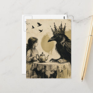 Carte Postale Enfant Fantastique à une Fête de Thé Royale de Cor