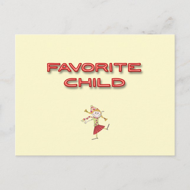 Carte Postale Enfant favori (Devant)