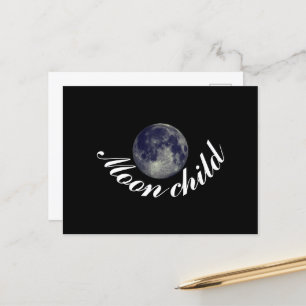 Carte Postale Enfant Lune, Pleine lune