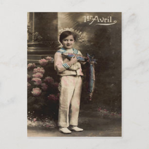 Carte Postale Enfant Poisson Poisson d'avril Poisson d'avril