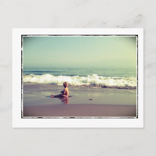 Carte postale Enfant sur la plage (Devant)