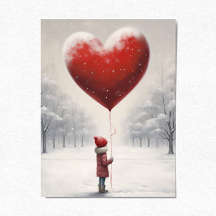 Carte Gros Ballon Coeur Rouge : Envoyer une vraie Carte Avec Coeurs dès  1,99€ - Merci Facteur