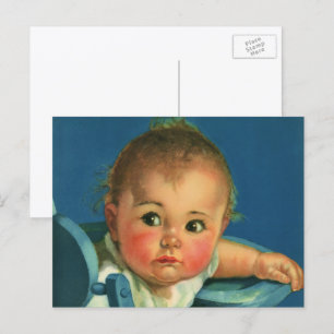 Carte Postale Enfant Vintage, Bébé Garçon ou Fille Mignon dans u