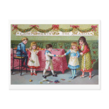 Enfants à la fête de Noël - Image Vintage
