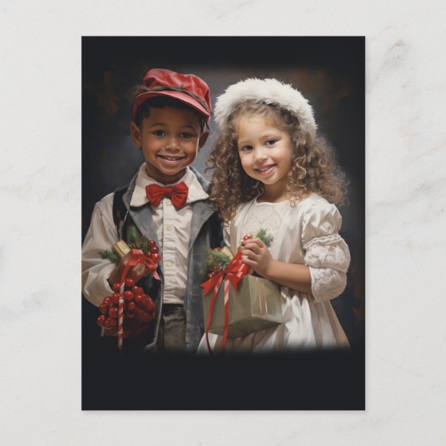Carte Postale Enfants Aiment Couple (Devant)