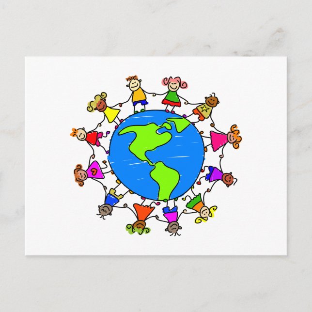 Carte Postale Enfants américains (Devant)