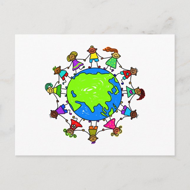 Carte Postale Enfants asiatiques (Devant)