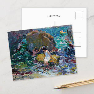 Carte Postale Enfants au bord de la mer, Jávea   Joaquín Sorolla