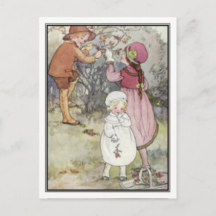 Carte Postale Enfants collectant des baies par Anne Anderson