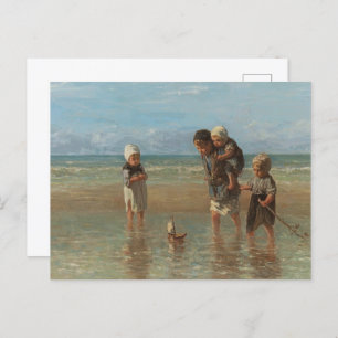 Carte Postale Enfants de la mer, Jozef Israels