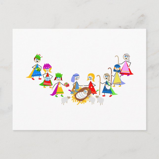 Carte Postale Enfants de la Nativité (Devant)