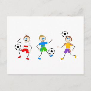 Carte Postale Enfants de soccer