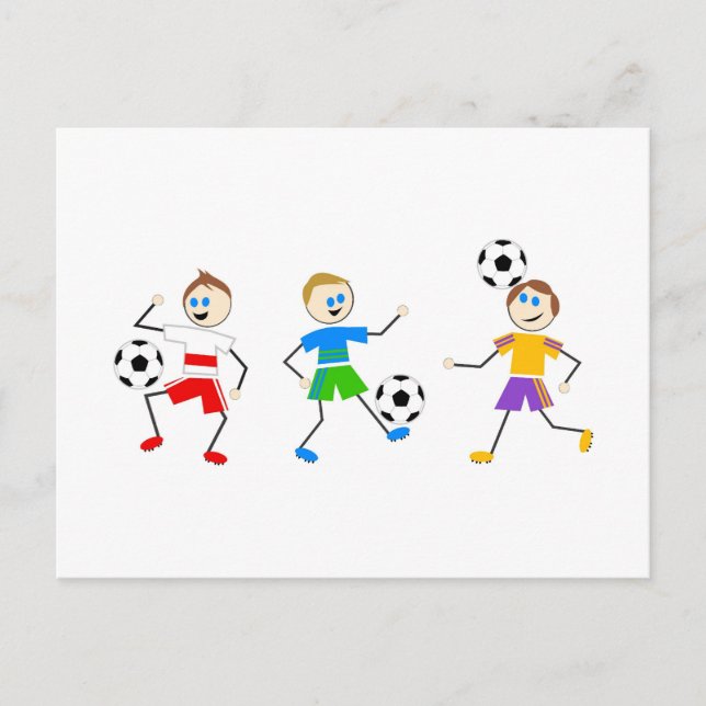 Carte Postale Enfants de soccer (Devant)