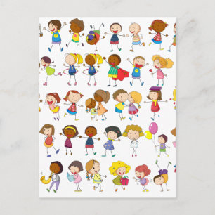 Carte Postale Enfants jouant